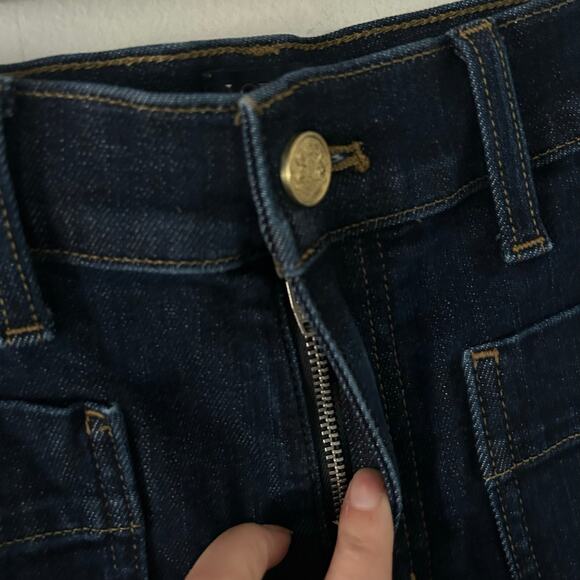 J. Crew Factory Slim Wide Leg Sailor Jean Dark Wash Stretch 27 P Petite NWOT - Picture 5 of 10